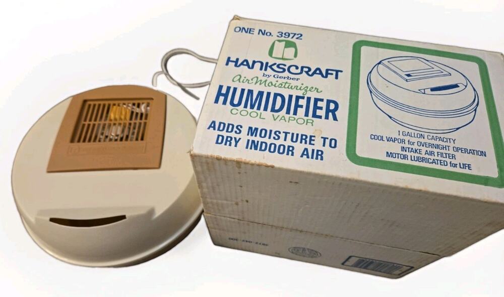 Vintage Hankscraft Gerber Cool Vapor Humidifier #3972 Works Original Box
